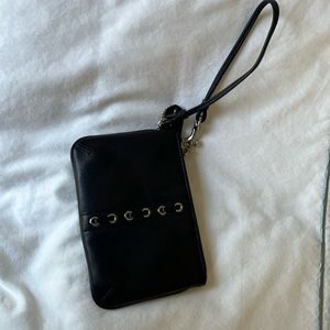 Coach black wristlet.
